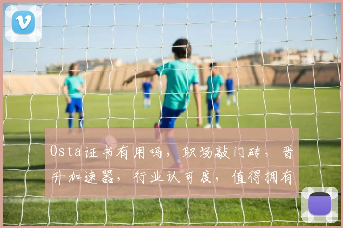 Osta证书有用吗，职场敲门砖，晋升加速器，行业认可度，值得拥有